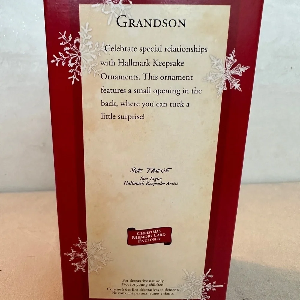 Hallmark 2002 GRANDSON Teddy Bear Sailor Keepsake Ornament - Picture 6 of 6